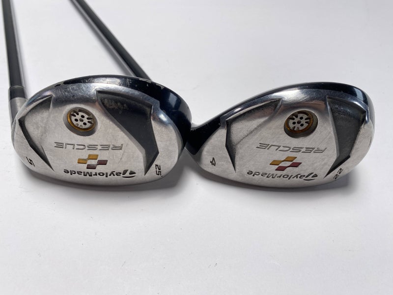 TaylorMade Rescue 2009 4 & 5 Hybrid Set 22* 25* Aldila REAX 65g Stiff Mens RH