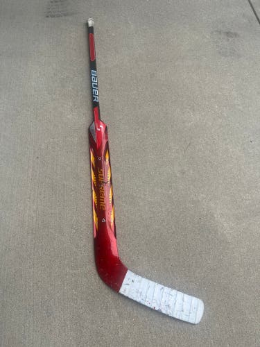 Broken Intermediate Bauer Supreme Shadow Full Right Goalie Stick 25" Paddle Pro Stock (Used)
