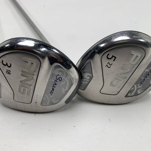 Ping Serene 3 & 5 Fairway Wood Set 18* 22* ULT210 Ladies Graphite Womens RH