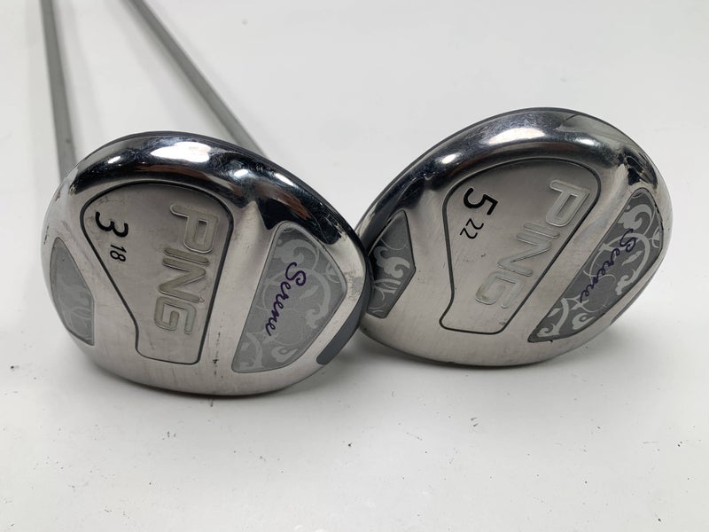 Ping Serene 3 & 5 Fairway Wood Set 18* 22* ULT210 Ladies Graphite Womens RH