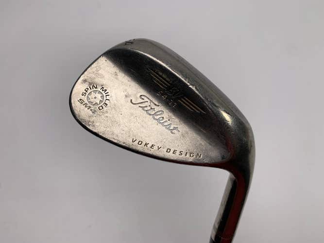 Titleist Vokey Spin Milled SM4 Black Sand Wedge SW 54* 11 Bounce Wedge Steel RH