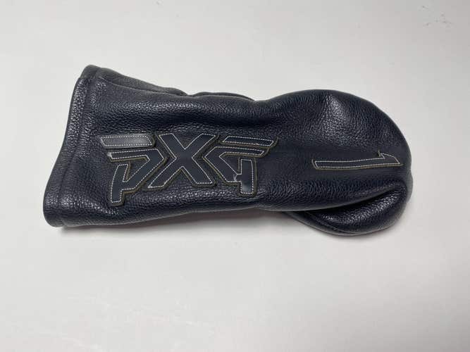 PXG Black Pebble Leather White Stitched Driver Head Cover Black HC