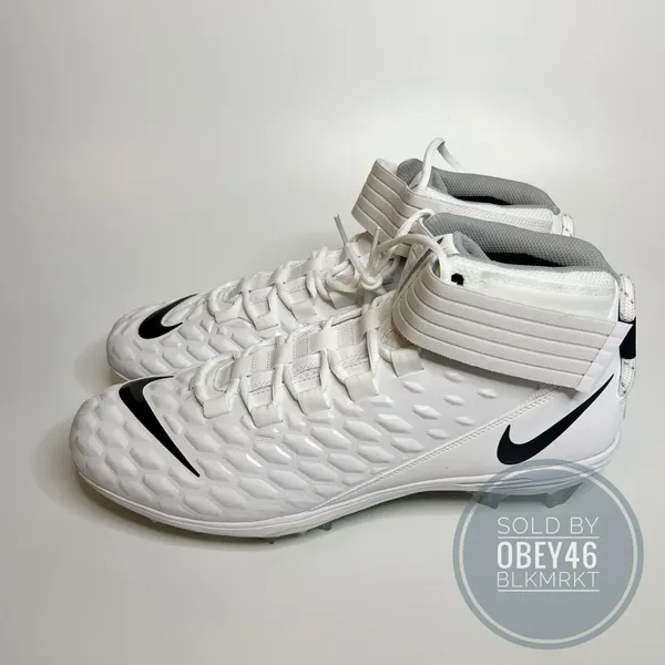 Nike Force Savage Pro 2 Mens Football Cleats White 10.5