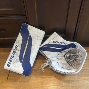 Pro Stock Bauer Supreme Shadow Pro Goalie Glove & Blocker Set
