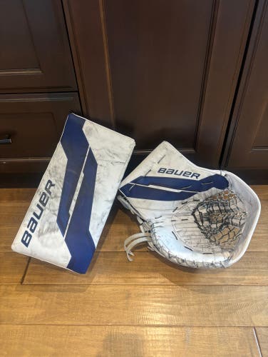 Pro Stock Bauer Supreme Shadow Pro Goalie Glove & Blocker Set