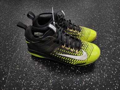 Used Nike TROUT BB/SB Cleats Black And Optic Yellow Senior 9.5 11849-S000030181