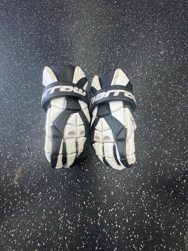 Used Harrow TORRENT Lacrosse Gloves Mens Black And White 13 1/2" 11849-S000030158