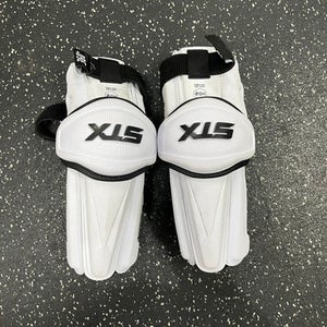 Used STX STALLION 900 Lacrosse Arm Pads/Guards White MD 11849-S000030144