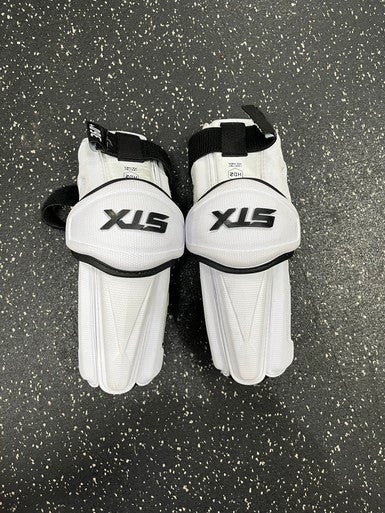 Used STX STALLION 900 Lacrosse Arm Pads/Guards White MD 11849-S000030144