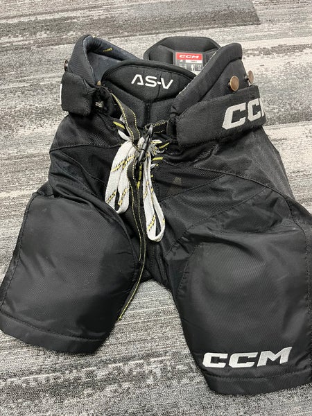 Black Junior Small CCM Tacks AS-V Hockey Pants (Used)
