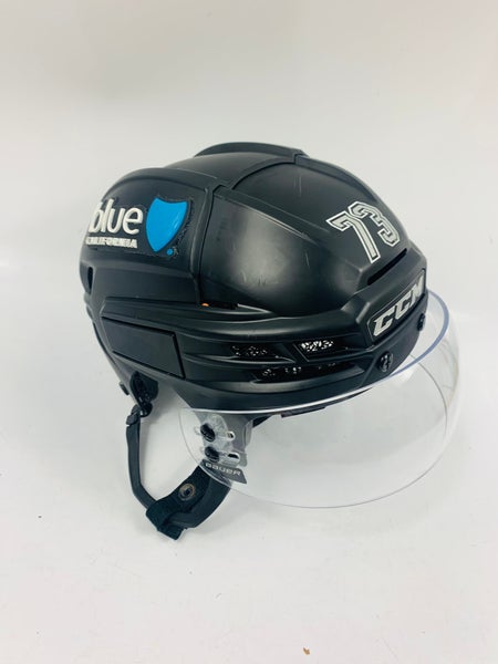 La Kings Matte Black  CCM Super Tacks X Helmet (Used)
