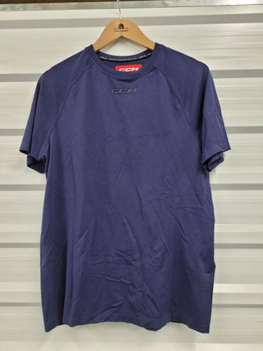 NEW! CCM Short Sleeve Training Tee Navy Blue Size Senior XL