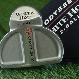ORIGINAL ODYSSEY WHITE HOT 2-BALL MALLET PUTTER 33 RH + HEADCOVER ~ NICE!!