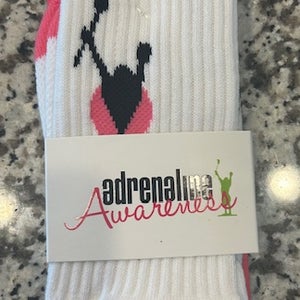 Adrenaline Breast Cancer custom team socks adult mens NEW lot of 5