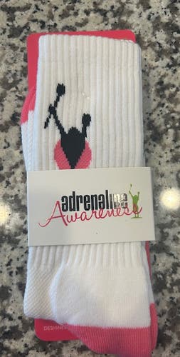 Adrenaline Breast Cancer custom team socks adult mens NEW lot of 5