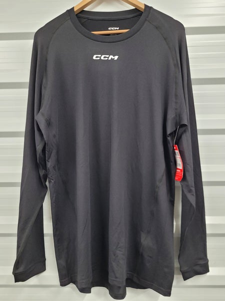 NEW! CCM Black X-Large Long Sleeves Shirt Compression