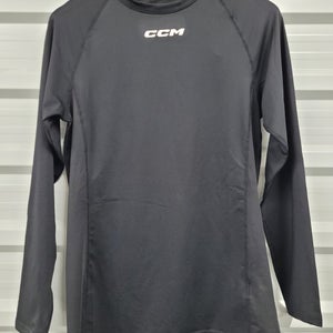 NEW! CCM Black Long Sleeves Shirt Compression Size Men's Senior Large