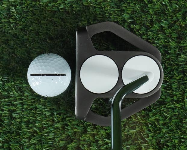 ODYSSEY BACKSTRYKE 2-BALL MALLET PUTTER 34 TRUE TEMPER STEEL SHAFT RH ~ NICE!!