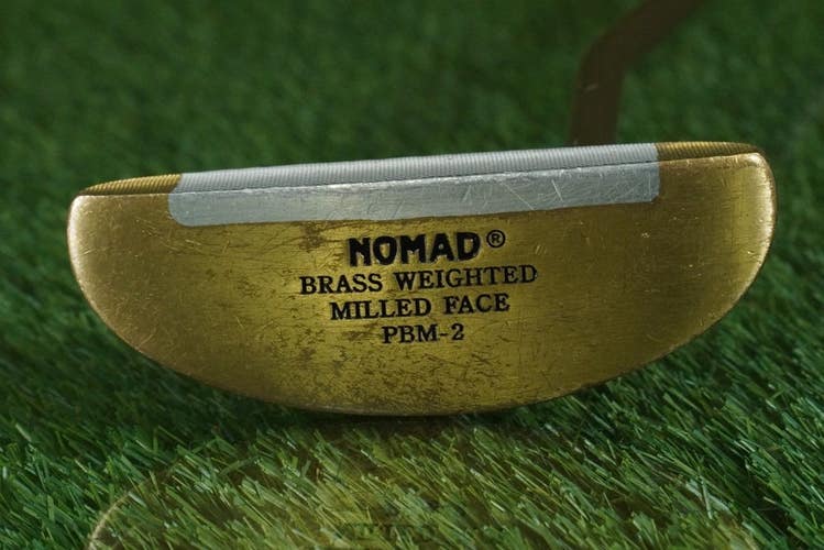 RARE NOMAD PBM-2 PUTTER 33 BRASS WEIGHTED MILLED FACE RH SUPER STROKE GRIP