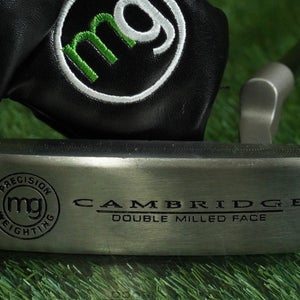 MG PRECISION WEIGHTING DOUBLE MILLED CAMBRIDGE 34 PUTTER + HEADCOVER ~ NICE!!