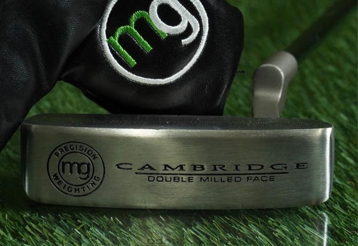 MG PRECISION WEIGHTING DOUBLE MILLED CAMBRIDGE 34 PUTTER + HEADCOVER ~ NICE!!