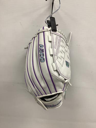 NEW Wilson A500 SIREN RH Throw Fastpitch Gloves White 12 1/2" 11851-S000035506