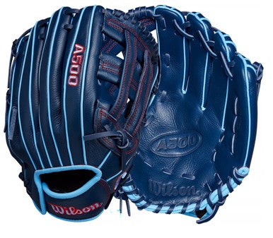 NEW Wilson A500 BB/SB Glove RH Throw Navy Blue 12" 11851-S000035499
