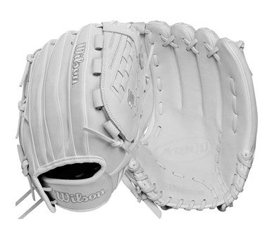 NEW Wilson A1000 V125 RH Throw Fastpitch Gloves White 12 1/2" 11851-S000035518