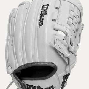 NEW Wilson A1000 P12 RH Throw Fastpitch Gloves White 12" 11851-S000035517