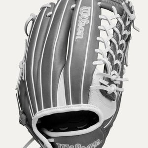 NEW Wilson A1000 T125 RH Throw Fastpitch Gloves Grey 12 1/2" 11851-S000035515