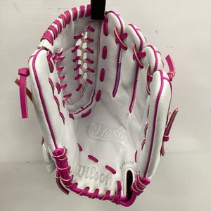 NEW Wilson FLASH RH Throw Fastpitch Gloves White 12" 11851-S000035509