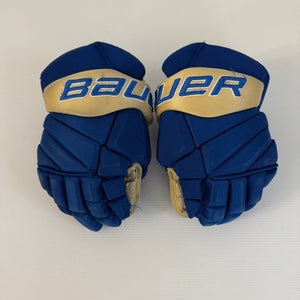 Used Royal/Gold Bauer Vapor Pro Team Pro Stock Gloves 13"