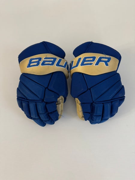 Used Royal/Gold Bauer Vapor Pro Team Pro Stock Gloves 13"