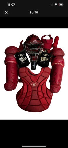 Easton Intermediate Softball Catcher’s Gear Set W/ Mask, Legs, Chest & MORE! EUC