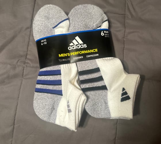Adidas Men’s Performance gray and blue socks