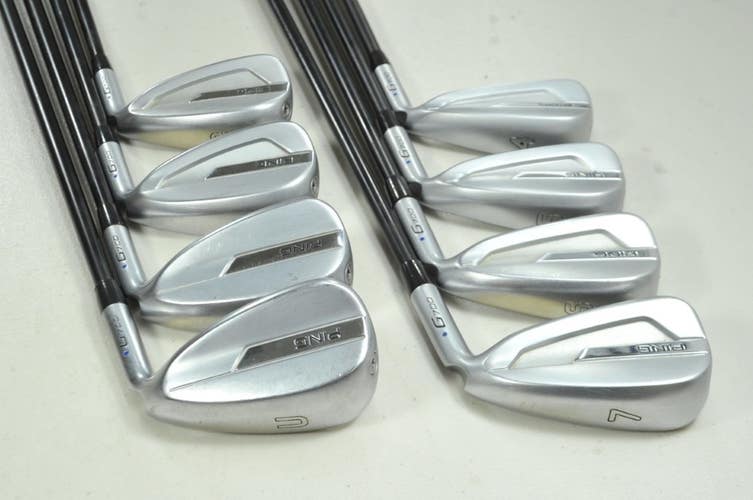 Ping G700 4-W,UW Iron Set Regular Flex Blue Dot Right Alta CB Graphite # 195905