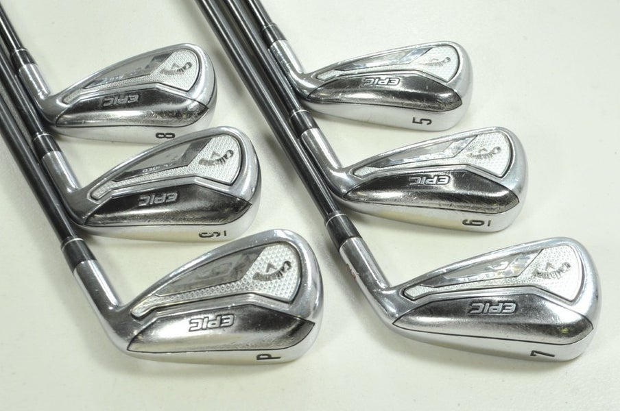 Callaway Epic Forged 5-PW Iron Set Stiff Flex Right Tensei AV Graphite # 197733