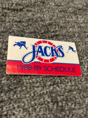 Baltimore Skipjacks AHL Hockey 1988 1989 Vintage Pocket Schedule