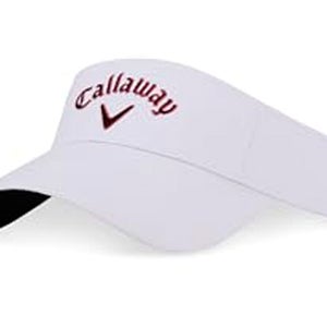 NEW 2025 Callaway Golf Liquid Metal White/Cardinal Adjustable Golf Visor/Hat/Cap