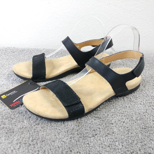 Spenco Womens Size 9 Sandals Slingback Ankle Strap Black Total Support Shoes
