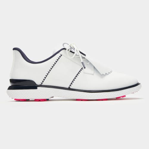 G/FORE WOMENS GALLIVAN2R SIDE STRIPE KILTIE GOLF SHOE SNOW/TWILIGHT