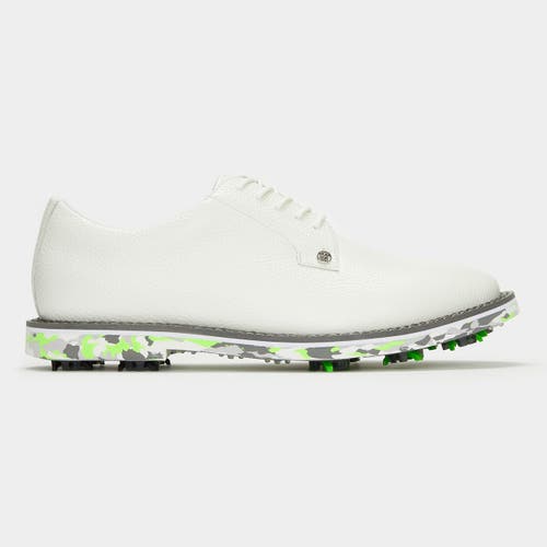 G/FORE MENS G/LOCK GALLIVANTER PEBBLE LEATHER CAMO SOLE GOLF SHOE SNOW/GECKO