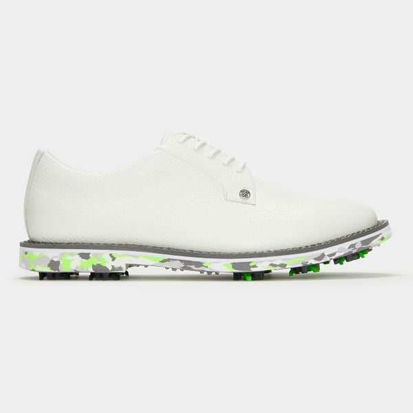 G/FORE MENS G/LOCK GALLIVANTER PEBBLE LEATHER CAMO SOLE GOLF SHOE SNOW/GECKO