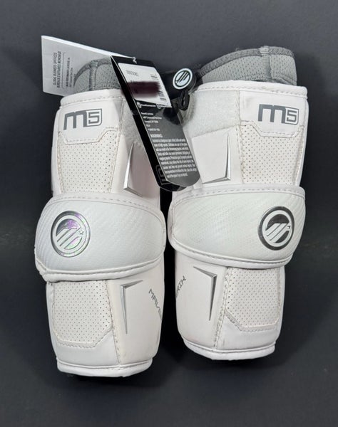 Maverik M5 White Lacrosse Arm Pads Size : large
