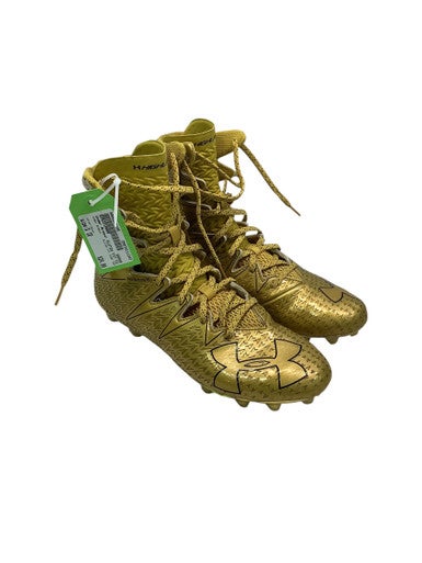 Used Under Armour CLUTCH FIT HIGH TOP Adult FB Cleats Gold Senior 10 11347-S000252149
