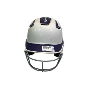Used Easton WHT/PRP Batting Helmet w/Mask Purple And White One Size 11347-S000252135