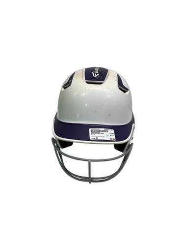 Used Easton WHT/PRP Batting Helmet w/Mask Purple And White One Size 11347-S000252135