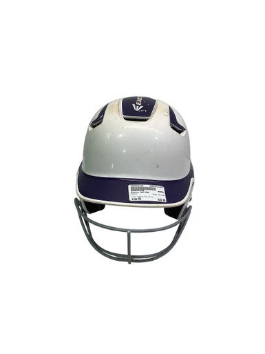 Used Easton WHT/PRP Batting Helmet w/Mask Purple And White One Size 11347-S000252135