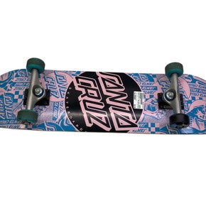 Used Santa Cruz PINK AND BLUE BOARD Complete Skateboard Carolina Blue Regular 11347-S000252115