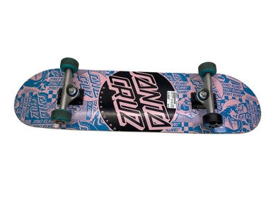 Used Santa Cruz PINK AND BLUE BOARD Complete Skateboard Carolina Blue Regular 11347-S000252115